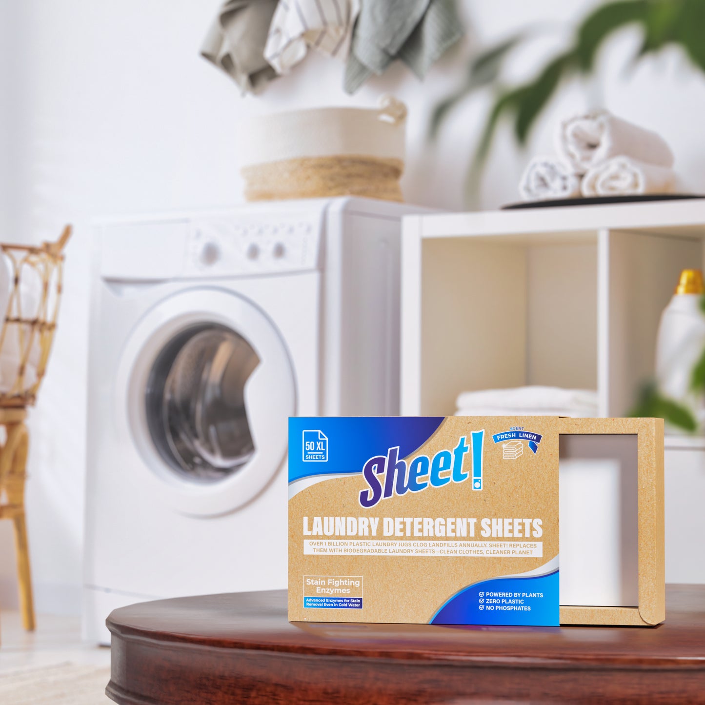 Sheet! Fresh Linen - Laundry Detergent Sheets - 50 XL Sheets (Up to 100 Loads)