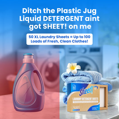 Sheet! Fresh Linen - Laundry Detergent Sheets - 50 XL Sheets (Up to 100 Loads)