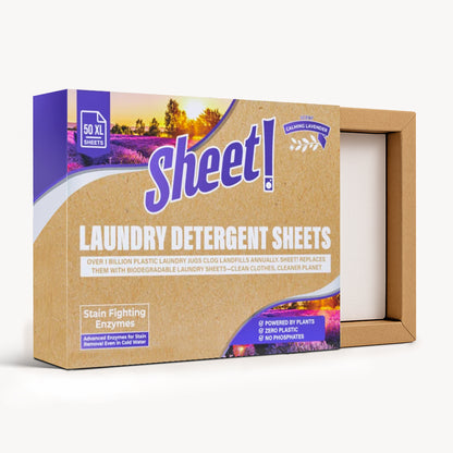 Sheet! Calming Lavender - Laundry Detergent Sheets - 50 XL Sheets (Up to 100 Loads)